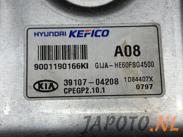 Kontaktslot + computer van een Kia Picanto (JA) 1.0 12V 2018