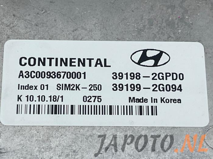 Kontaktslot + computer van een Hyundai i30 Fastback (PDEBA/PEDBC) 2.0 N Turbo 16V 2019