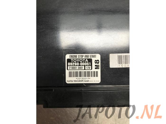 Start/Stop computer van een Toyota Yaris III (P13) 1.0 12V VVT-i 2016