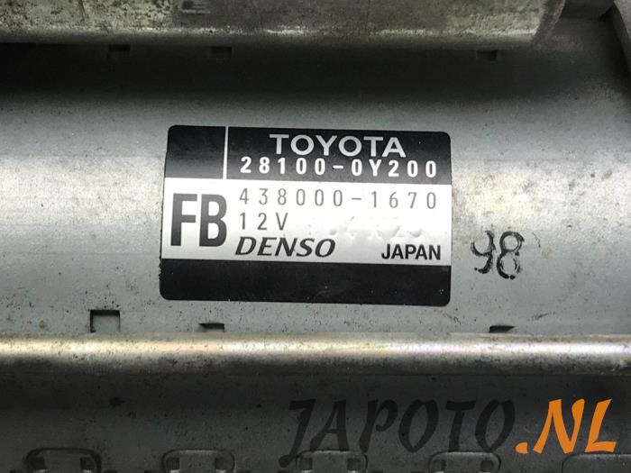 Startmotor van een Toyota Yaris III (P13) 1.5 16V Dual VVT-iE 2018