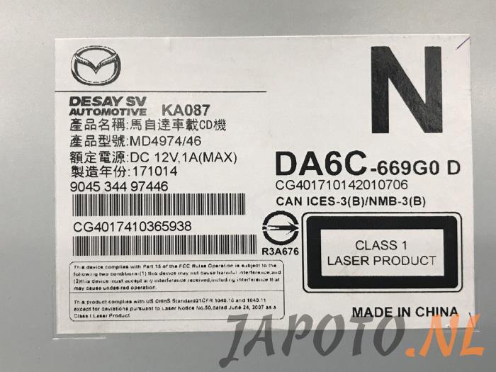 CD Speler van een Mazda 2 (DJ/DL) 1.5 SkyActiv-G 90 2018