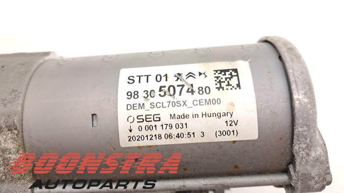 Startmotor van een Opel Corsa F (UB/UH/UP) 1.2 Turbo 12V 100 2021