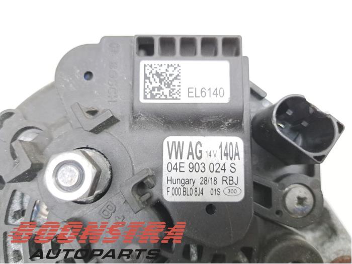 Dynamo van een Volkswagen Golf VII Variant (AUVV) 1.5 TSI Evo BMT 16V 2018