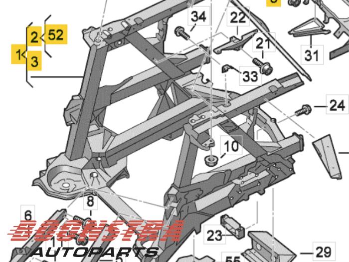 Gebruikte Subframe Audi R8 (4S3/4SP) 5.2 V10 Plus Quattro Prijs € 4.995,00 Margeregeling aangeboden door Boonstra Autoparts