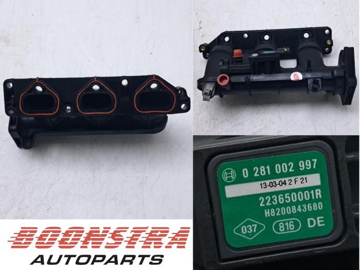 Gebruikte Spruitstuk Inlaat Renault Clio IV (5R) 0.9 Energy TCE 90 12V Prijs € 39,95 Margeregeling aangeboden door Boonstra Autoparts