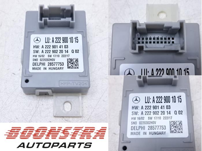 Gebruikte Verlichtings Module Mercedes E Estate (S213) E-220d 2.0 Turbo 16V 4-Matic Prijs € 34,95 Margeregeling aangeboden door Boonstra Autoparts