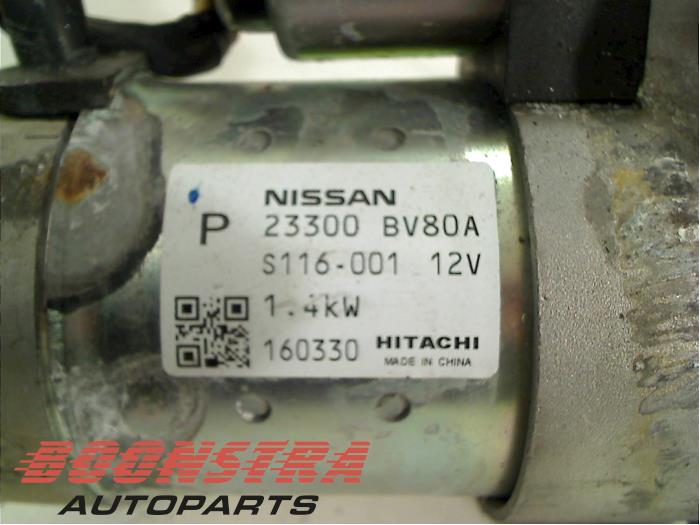 Startmotor van een Nissan Qashqai (J11) 1.6 DIG-T 16V 163 2016