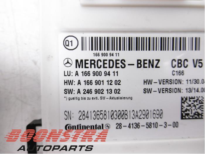 Computer Body Control van een Mercedes-Benz ML III (166) 3.0 ML-350 BlueTEC V6 24V 4-Matic 2013