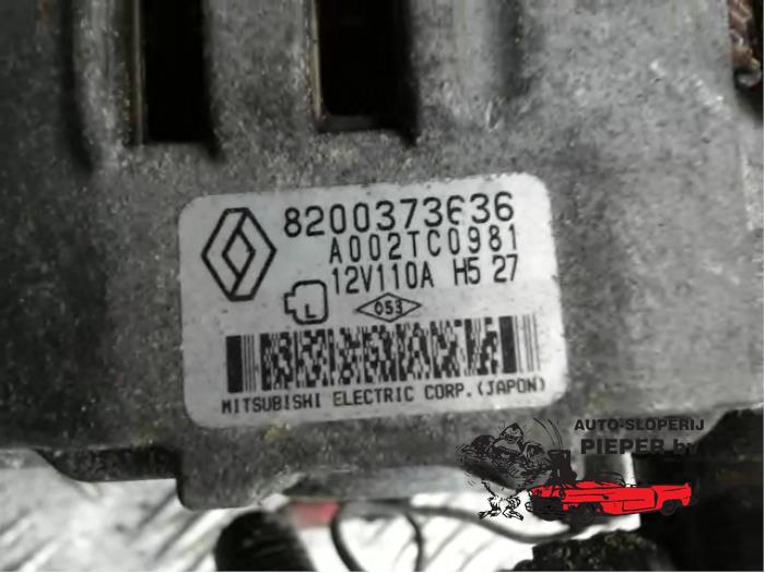 Dynamo van een Renault Kangoo Express (FC) 1.5 dCi 60 2003