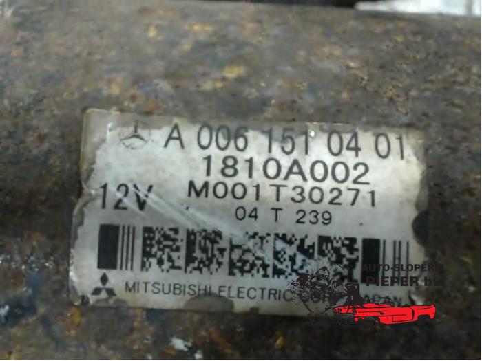 Startmotor van een Mitsubishi Colt (Z2/Z3) 1.5 DI-D 12V HP 2005
