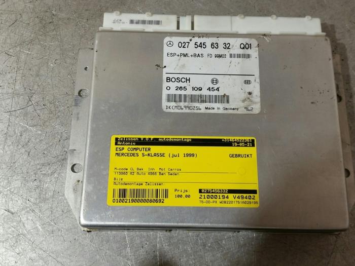 Esp computer van een Mercedes-Benz S (W220) 5.0 S-500 V8 24V 1999