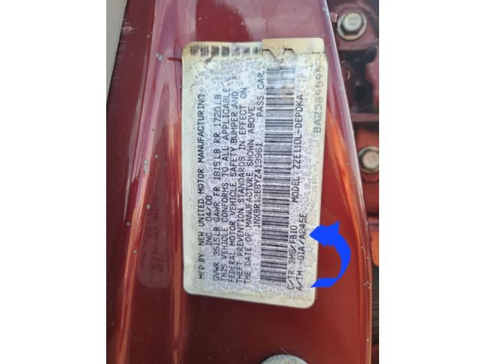 Gebruikte Automaatbak Toyota Corolla Prijs € 498,75 Margeregeling aangeboden door Zelissen V.O.F. autodemontage