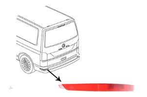 Nieuwe Bumper reflector links-achter Volkswagen Transporter T6 2.0 TDI 150 Prijs op aanvraag aangeboden door Bongers Auto-Onderdelen Zeeland