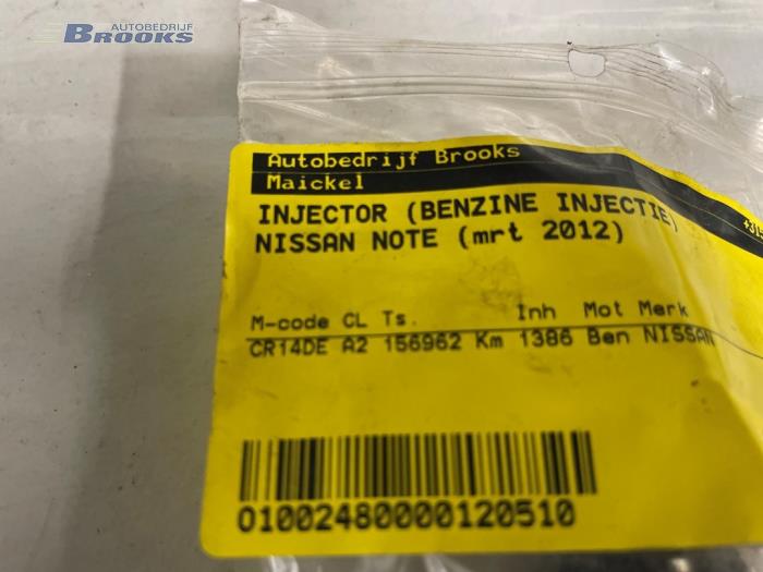 Injector (benzine injectie) van een Nissan Note (E11) 1.4 16V 2012
