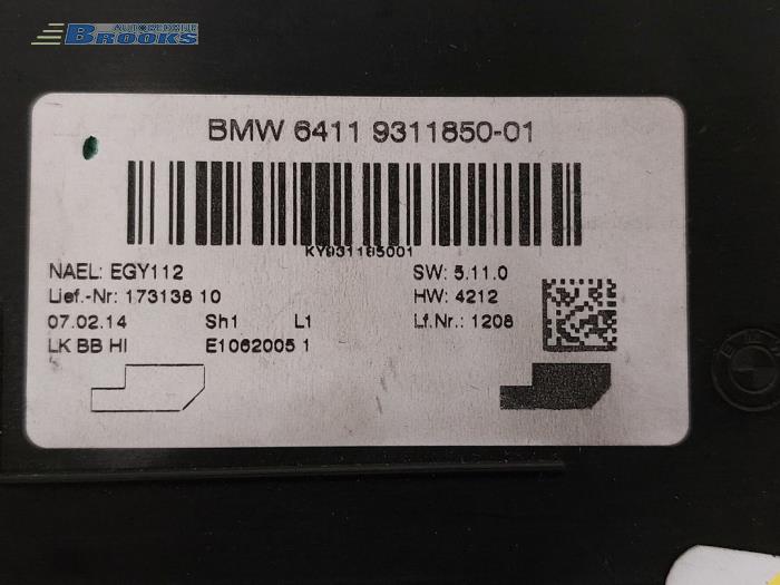 Climatronic module van een BMW 3 serie Touring (F31) 316i 1.6 16V 2014