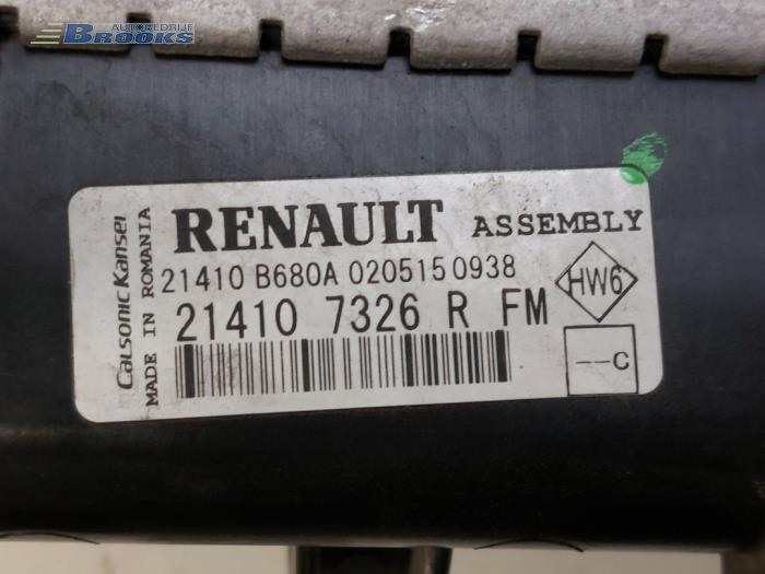 Radiateur van een Renault Clio IV (5R) 1.5 Energy dCi 90 FAP 2015