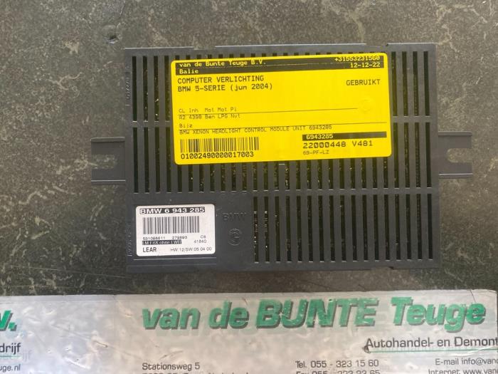 Gebruikte Computer Verlichting BMW 5 serie Touring (E61) 545i 32V Prijs € 78,75 Margeregeling aangeboden door van de Bunte Teuge B.V.