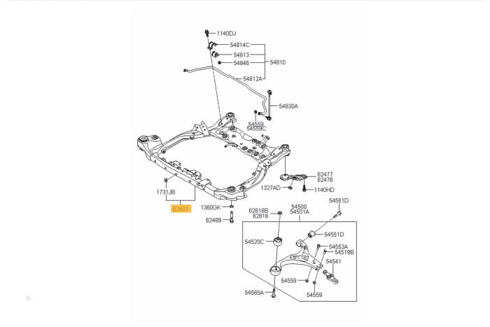 Gebruikte Subframe Kia Pro cee'd (EDB3) 1.4 CVVT 16V Prijs € 105,00 Margeregeling aangeboden door van de Bunte Teuge B.V.
