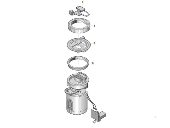 Gebruikte Tank element Pomp Volkswagen Golf V (1K1) 2.0 TFSI GTI 16V Prijs € 36,75 Margeregeling aangeboden door van de Bunte Teuge B.V.