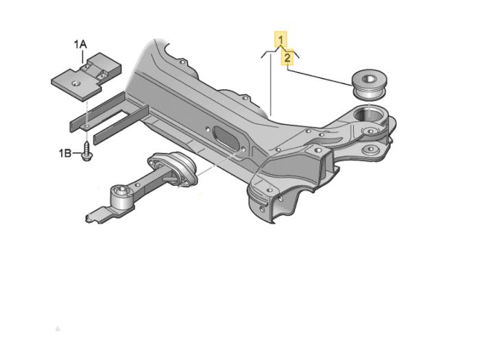 Gebruikte Subframe Volkswagen Golf IV (1J1) 1.6 16V Prijs € 42,00 Margeregeling aangeboden door van de Bunte Teuge B.V.