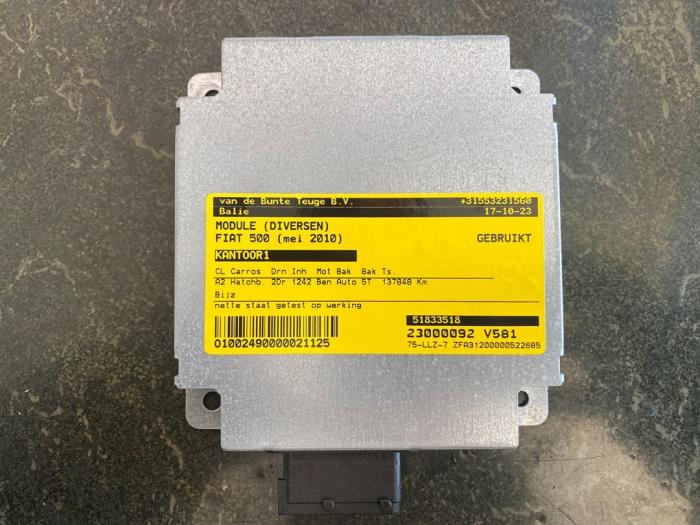 Gebruikte Start/Stop computer Fiat 500C (312) 1.2 69 Prijs € 157,50 Margeregeling aangeboden door van de Bunte Teuge B.V.