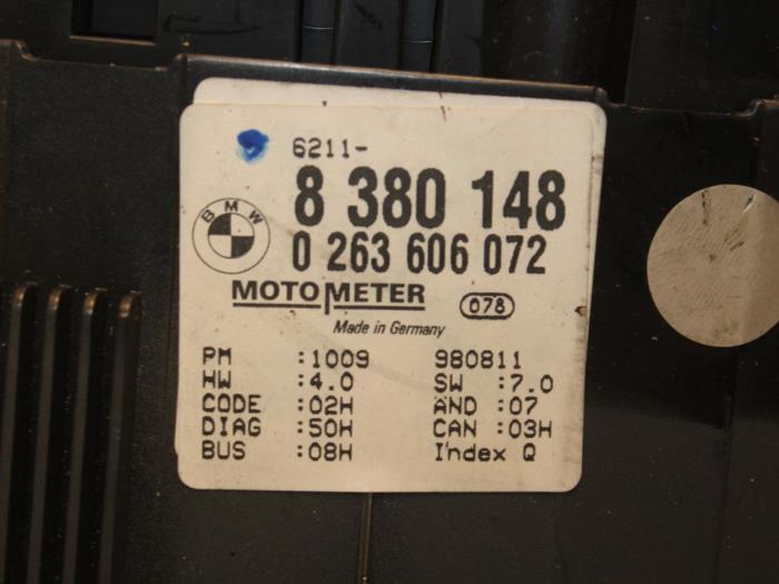 Kilometerteller KM van een BMW 3 serie (E46/4) 320d 16V 1998