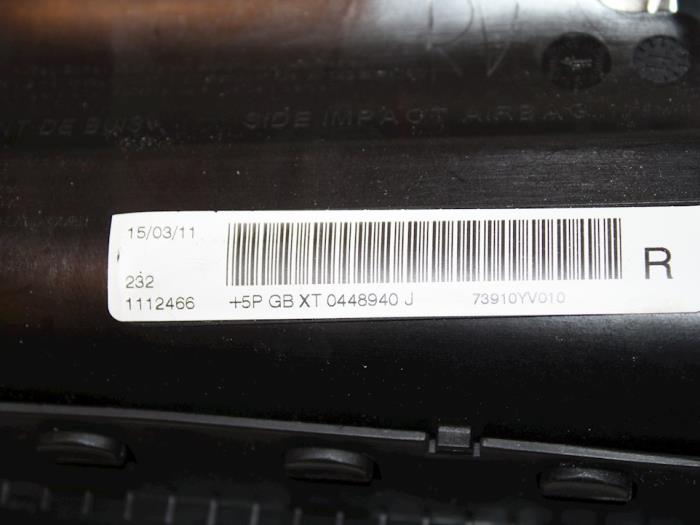 Stoel airbag (zitplaats) van een Peugeot 107 1.0 12V 2011