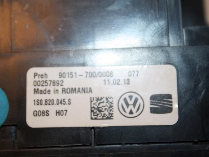 Volkswagen UP Heater control panel Volkswagen UP 1S0820045NFKZ O166327 0