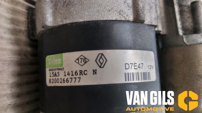 Startmotor van een Renault Megane II (BM/CM) 1.4 16V 98 2003