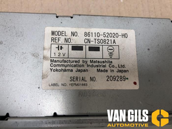 Navigatie bedienings paneel van een Toyota Yaris (P1) 1.0 16V VVT-i 2000