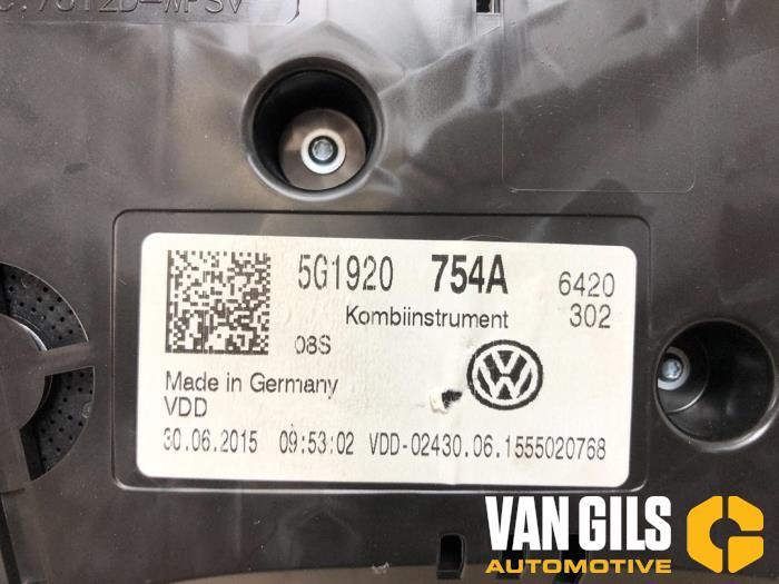 Kilometerteller KM van een Volkswagen Golf VII (AUA) 1.4 GTE 16V 2015