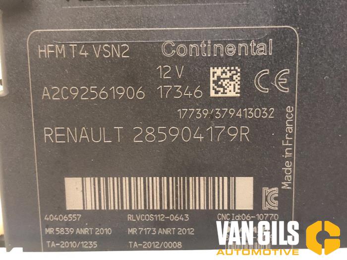 Kontaktslot+Sleutel van een Renault Captur (2R) 0.9 Energy TCE 12V 2018