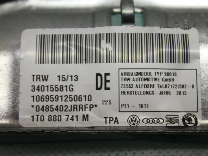 Hemel airbag links van een Volkswagen Touran (1T3) 2.0 TDI 16V 140 2013