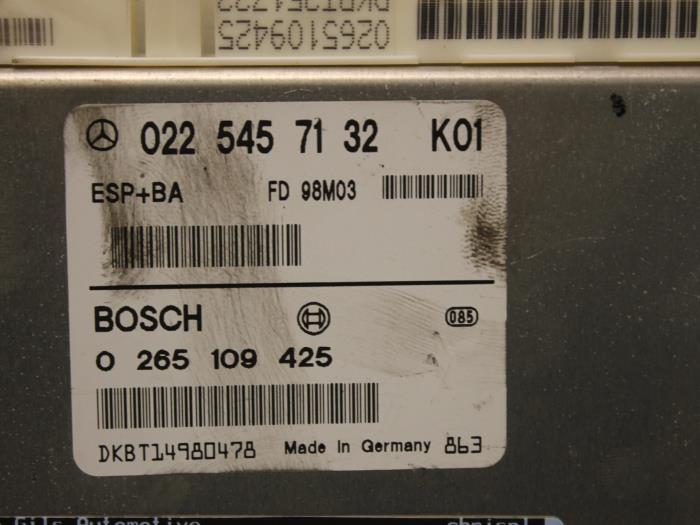 Esp computer van een Mercedes-Benz A (W168) 1.6 A-160 1998