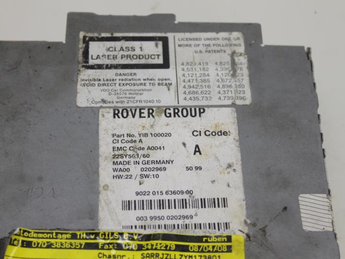 Rover 75 Navigation system Rover 75 0202969 O132407 6