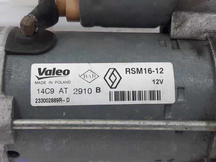 Startmotor van een Opel Vivaro 1.6 CDTi BiTurbo 145 2019