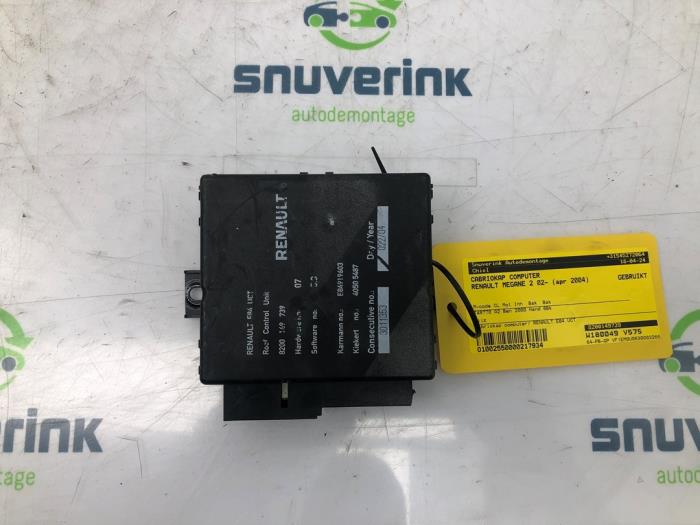 Gebruikte Cabriokap computer Renault Megane II CC (EM) 2.0 16V Prijs € 180,00 Margeregeling aangeboden door Snuverink Autodemontage