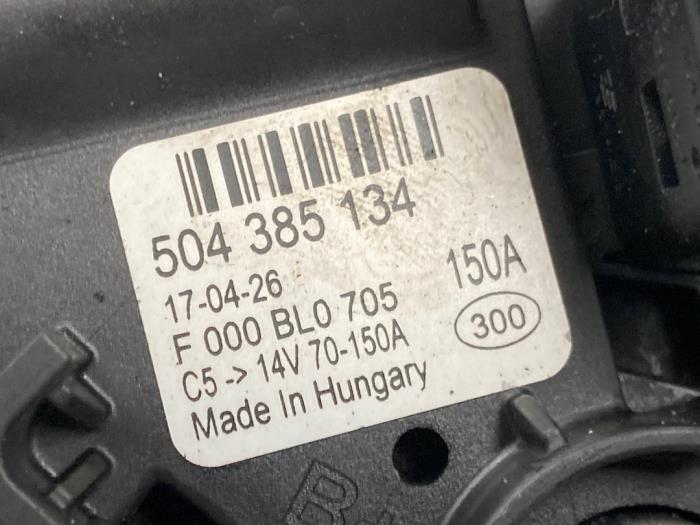 Dynamo van een Fiat Ducato (250) 2.3 D 130 Multijet 2017