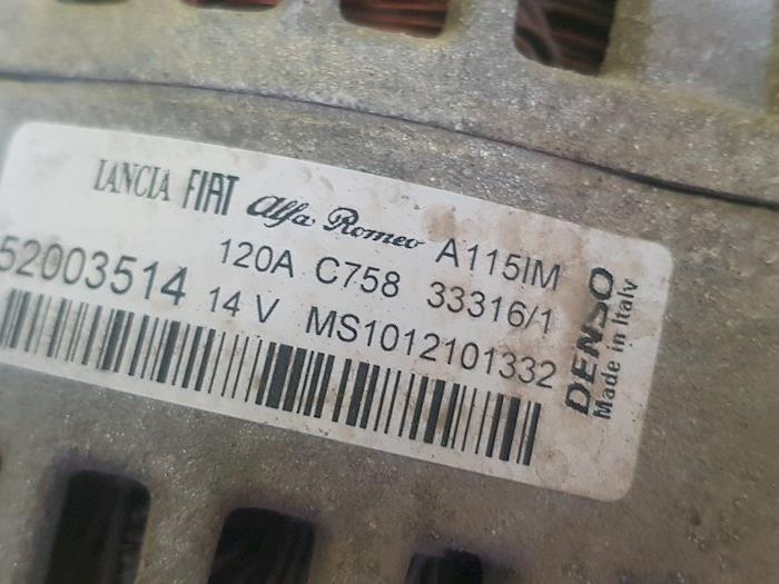 Gebruikte Dynamo Fiat 500/595/695 1.4 T-Jet 16V 695 Prijs € 163,35 Inclusief btw aangeboden door autodemontage denollen