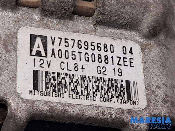 Dynamo van een Peugeot 2008 (CU) 1.6 VTI 16V 2013