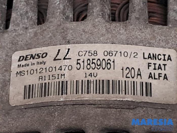 Dynamo van een Fiat Punto Evo (199) 1.4 16V MultiAir Start&Stop 2010