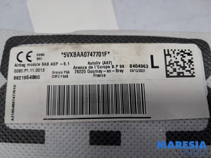 Airbag stoel (zitplaats) van een Peugeot 208 II (UB/UH/UP) 1.2 Vti 12V PureTech 75 2021