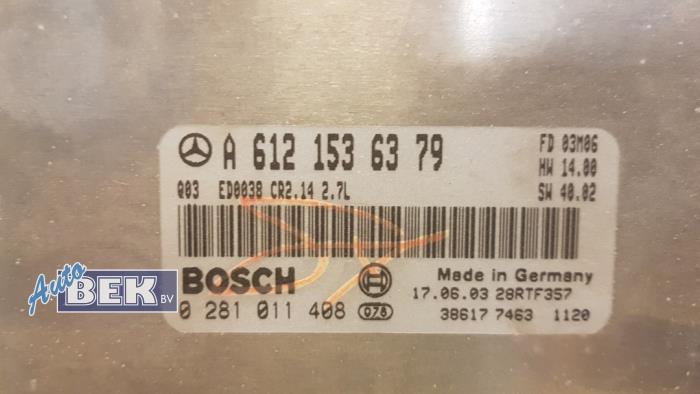 Computer Motormanagement van een Mercedes-Benz ML I (163) 270 2.7 CDI 20V 2003