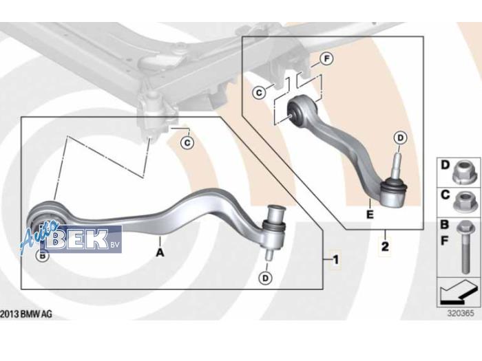 Wielophanging rechts-voor van een BMW 5 serie Touring (E61) 525i 24V 2008