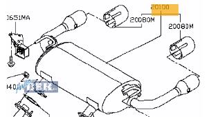 Gebruikte Uitlaat Einddemper Infiniti Q50 (V37) 3.5 V6 24V 50 Hybrid AWD Prijs € 325,00 Margeregeling aangeboden door Auto Bek
