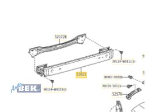 Gebruikte Bumperframe achter Toyota Yaris III (P13) 1.0 12V VVT-i Prijs € 45,00 Margeregeling aangeboden door Auto Bek