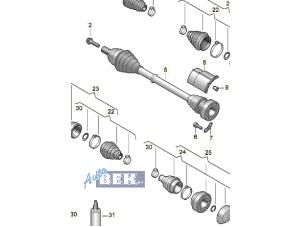 Gebruikte Cardanas rechts-voor (VWA) Skoda Octavia Combi (5EAC) 1.6 TDI 16V Prijs € 49,99 Margeregeling aangeboden door Auto Bek