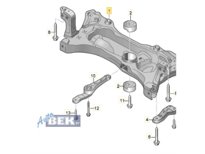 Gebruikte Subframe Skoda Octavia Combi (5EAC) 1.6 TDI 16V Prijs € 60,00 Margeregeling aangeboden door Auto Bek