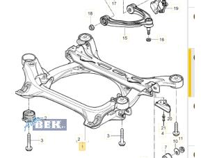 Gebruikte Subframe Porsche Cayenne (9PA) 3.0 TDI V6 24V Prijs € 99,00 Margeregeling aangeboden door Auto Bek