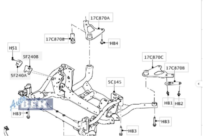 Gebruikte Subframe Landrover Range Rover Velar (LY) 2.0 16V P300 AWD Prijs € 475,00 Margeregeling aangeboden door Auto Bek